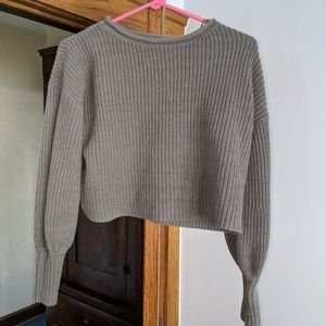 Urban outfitters cropped gray sweater
